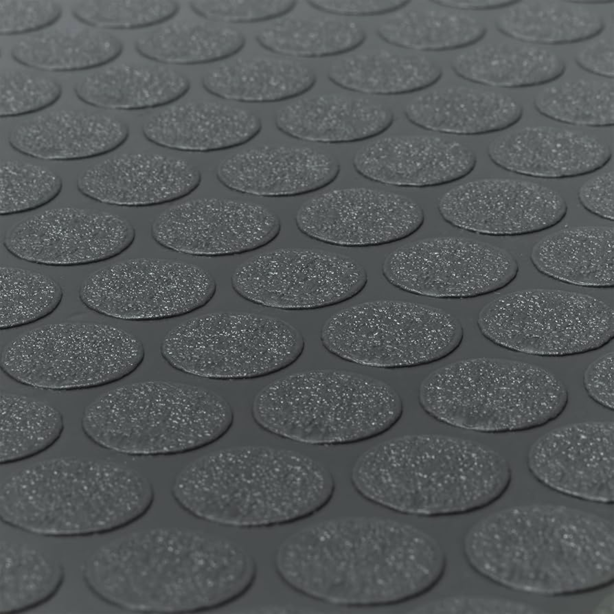 Coin Rubber Trailer Flooring Thermoplastic Polyolefin - Black - 102" In. X 20' Ft. Roll