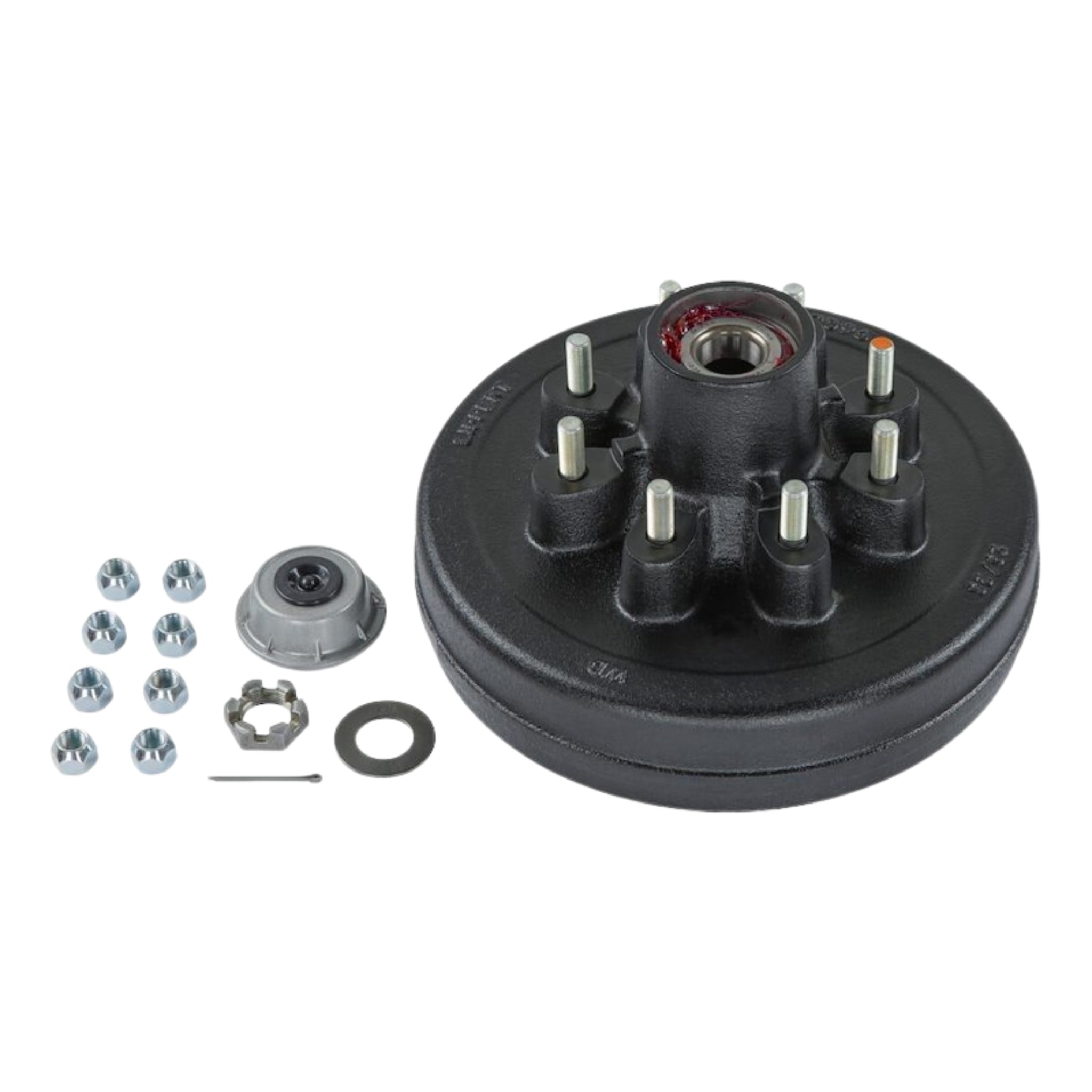 LIPPERT Trailer Hub/Drum Assembly for 7,000 lb Axle - 12" - 8 on 6-1/2" - 1/2 in. Studs - Pre-Greased