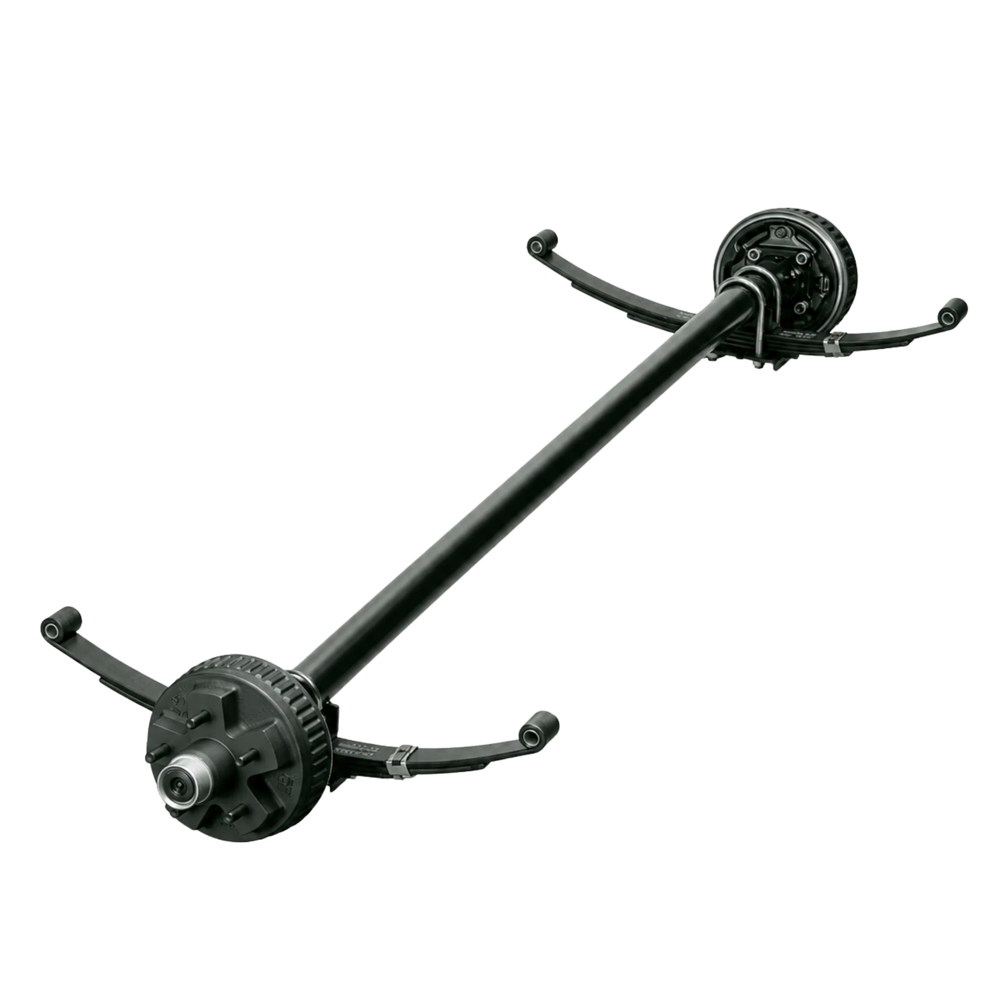 3,500 lb Brake Trailer Axle - 5-4.5" - SC=80 in. - HF=95 in. - 4 in. Drop