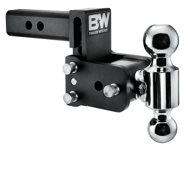 B&W Tow & Stow Adjustable Trailer Hitch Ball Mount - 3" Drop - Fits 2" Rec