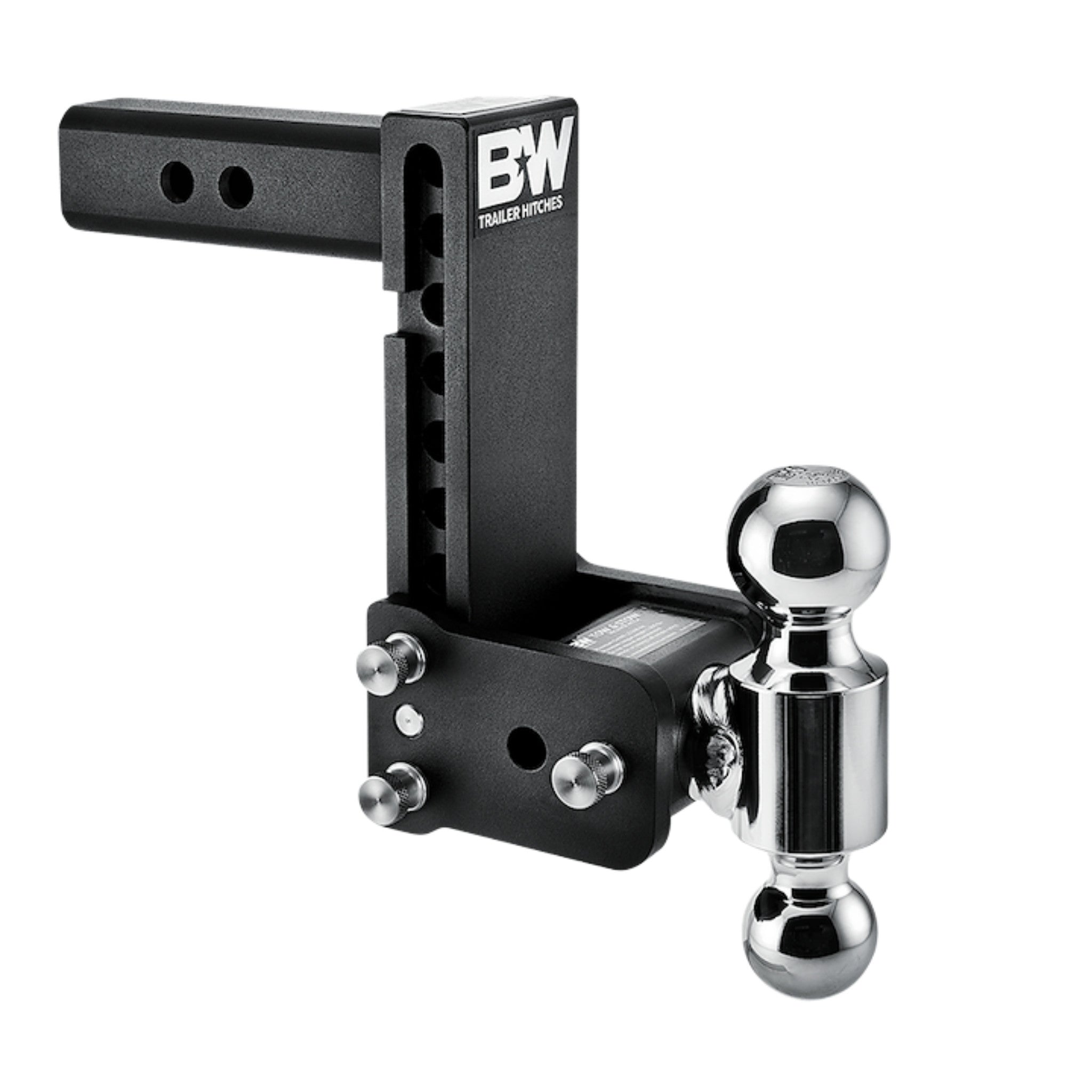 B&W Tow & Stow Dual-Ball Mount - 2 in. Shank - 7 in. Drop - 10,000 lb - Black - 2 in. / 2-5/16 in. Ball