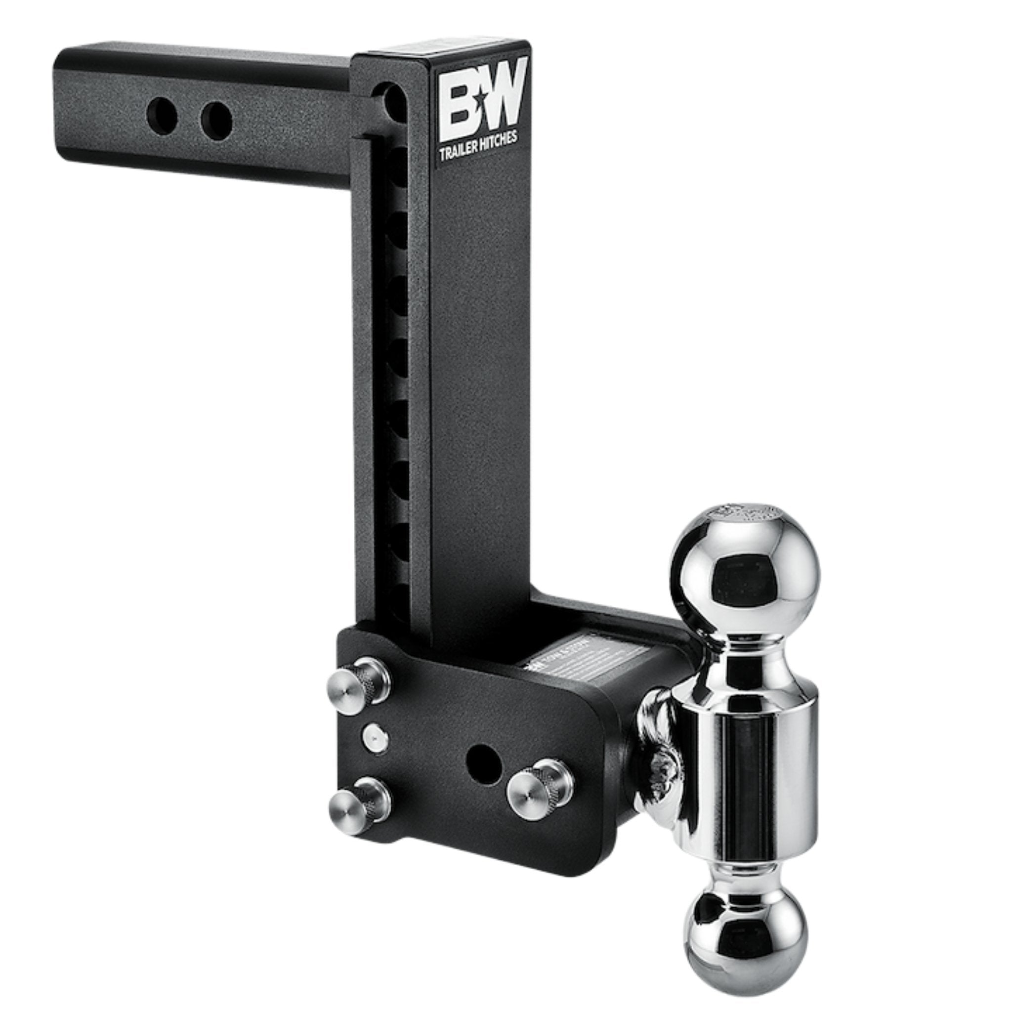 B&W Tow & Stow Dual-Ball Mount - 2 in. Shank - 9 in. Drop - 10,000 lb - Black - 2 in. / 2-5/16 in. Ball