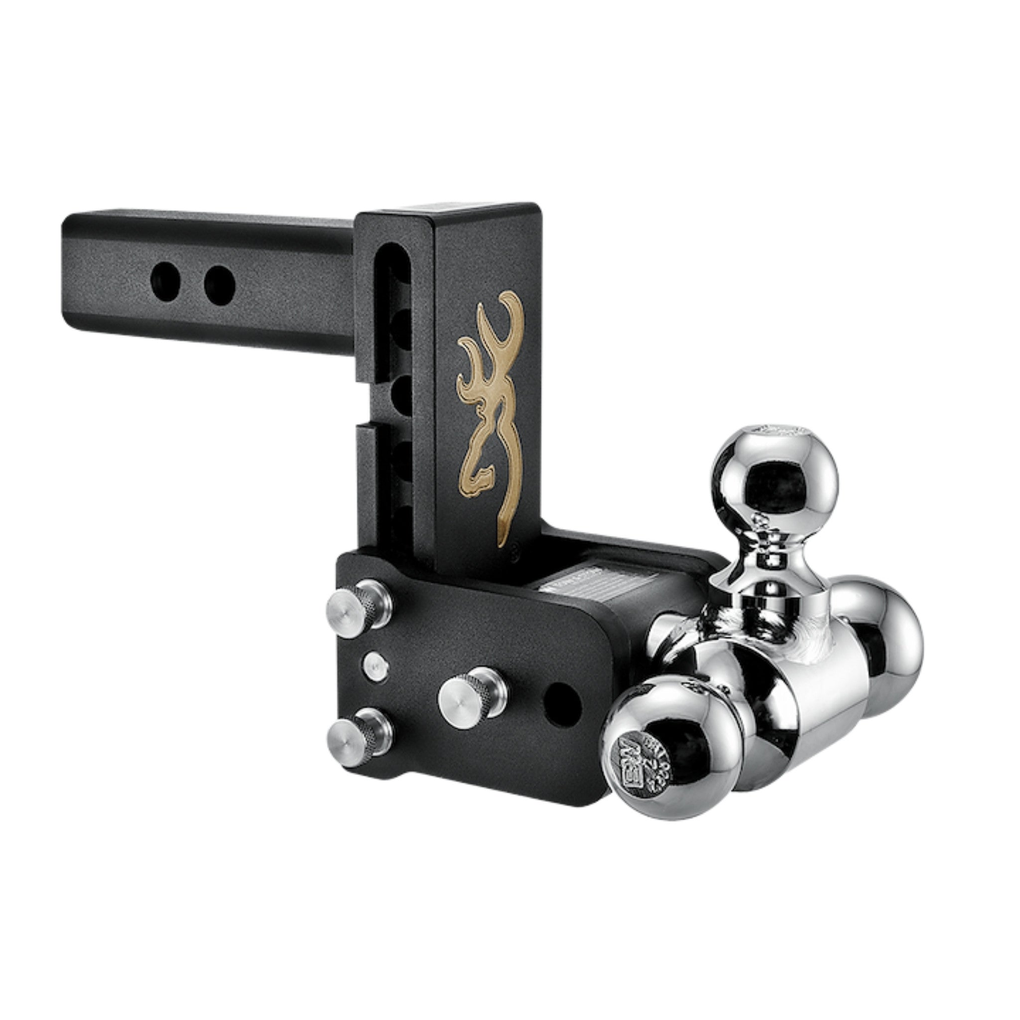 B&W Tow & Stow Tri-Ball Mount - 2 in. Shank - 5 in. Drop - 10,000 lb - Browning Edition - 1-7/8 in. / 2 in. / 2-5/16 in. Ball