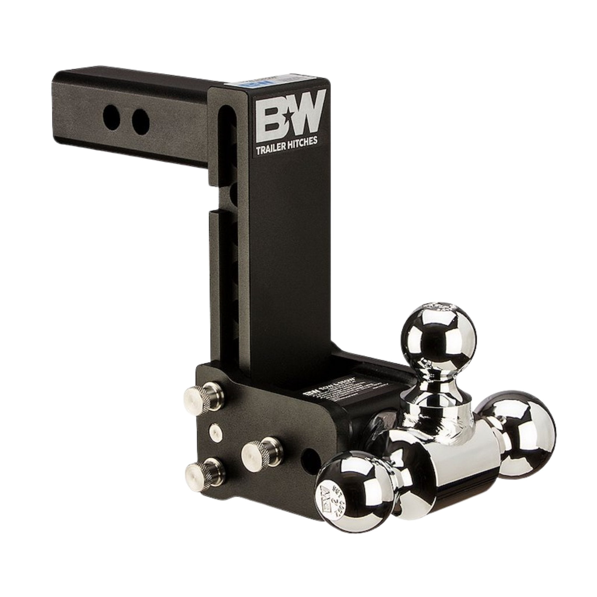 B&W Tow & Stow Tri-Ball Mount - 2 in. Shank - 7 in. Drop - 10,000 lb - Black - 1-7/8 in. / 2 in. / 2-5/16 in. Ball