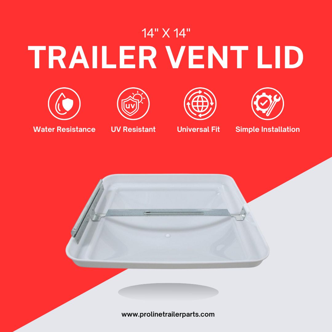 PRO-LINE TRAILERS Unbreakable Trailer Roof Vent Lid - 14" X 14"