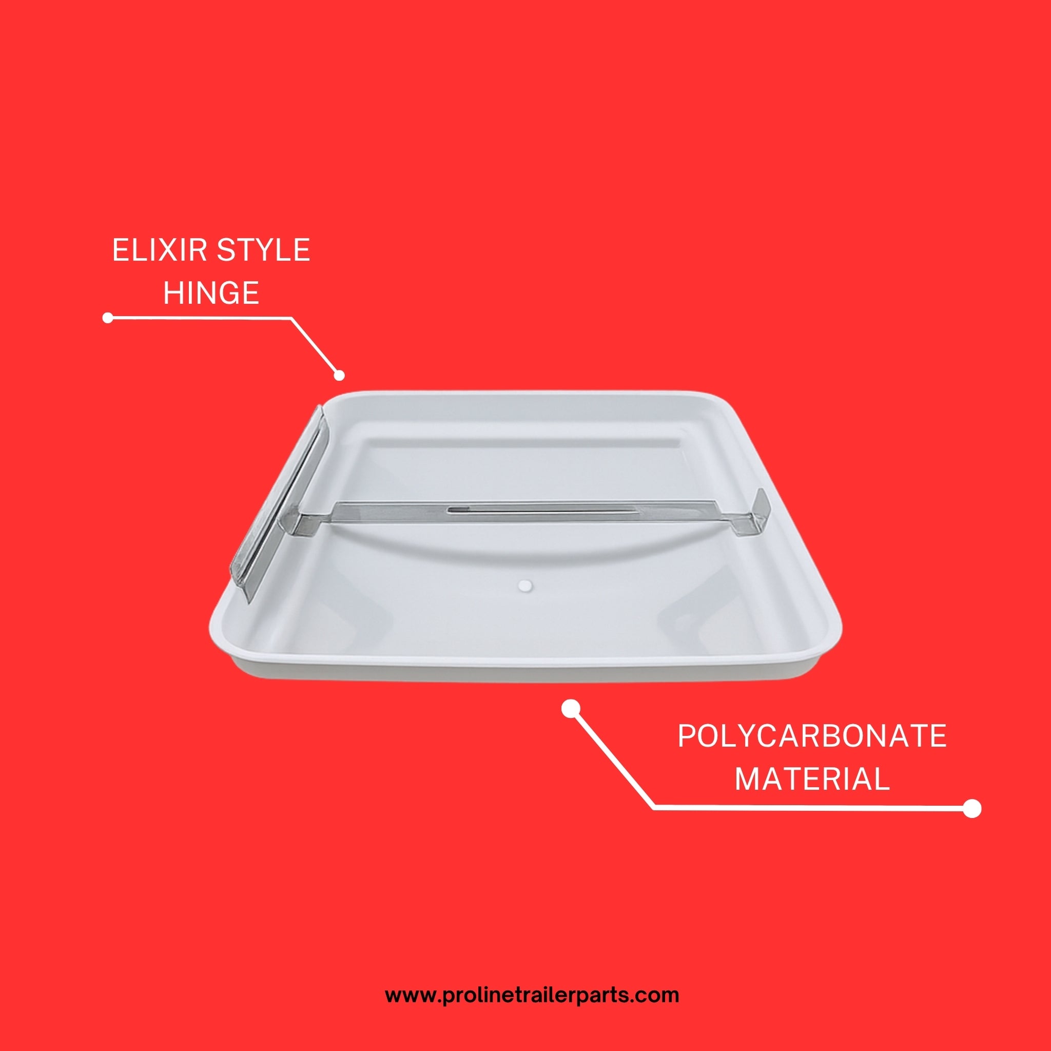 PRO-LINE TRAILERS Unbreakable Trailer Roof Vent Lid - 14" X 14"