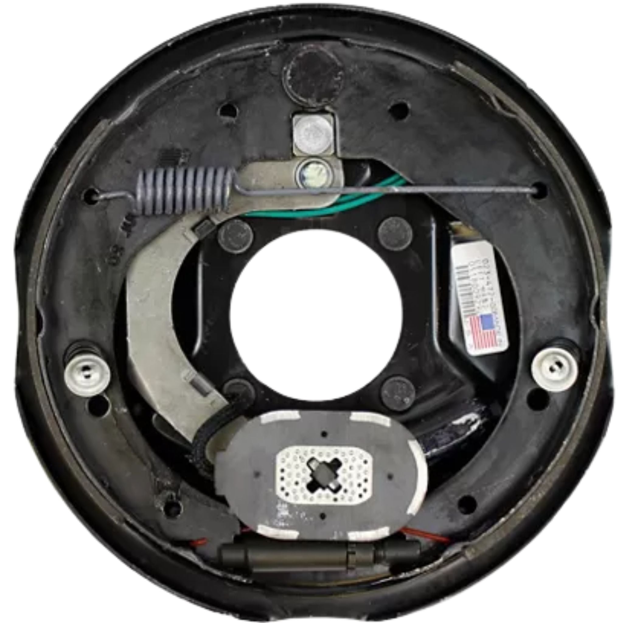 DEXTER 3,000 lb Trailer Brake Assembly - 10 in. x 1-1/2 in. - Left Hand (Driver Side) - 4-Bolt Mount - Manual Adjust