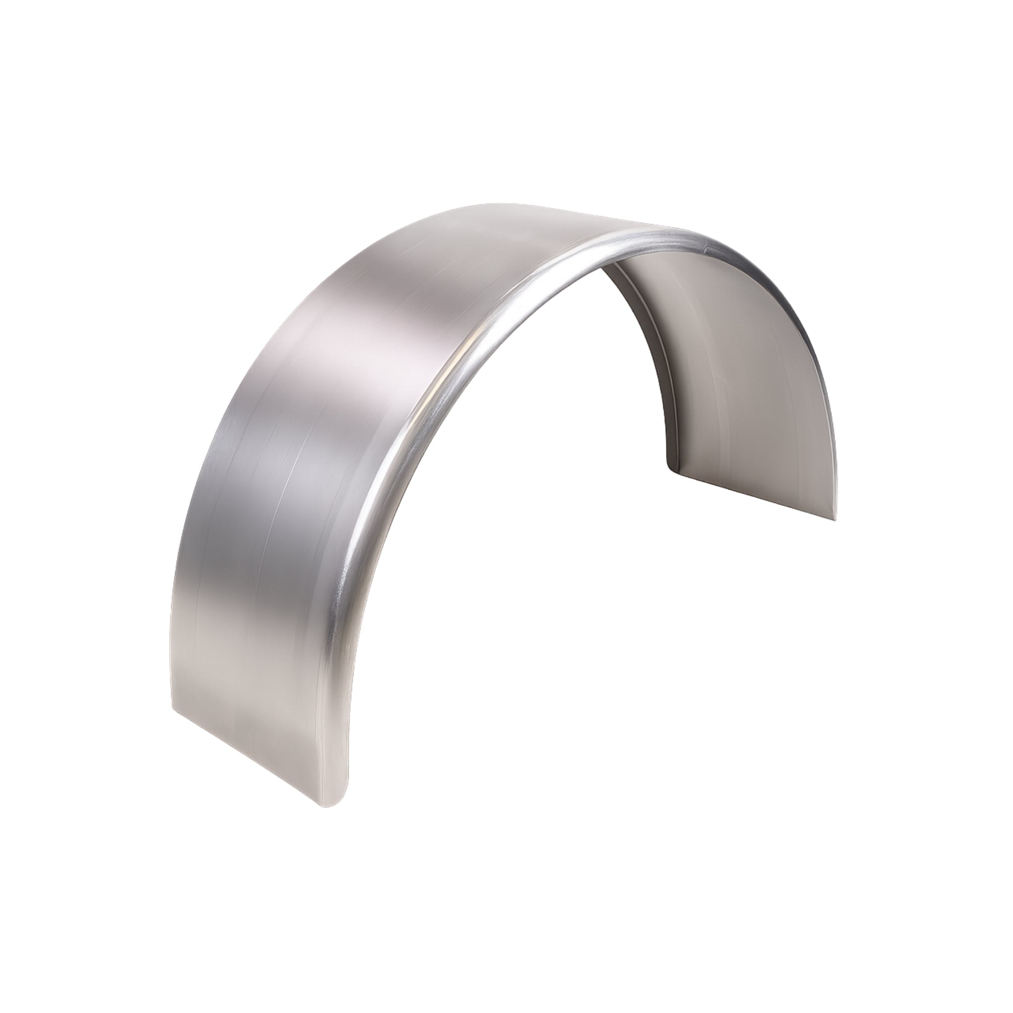 Single Axle Trailer Fender Smooth Aluminum Round Fender - 10" (W) X 34" (L) X 18" (H)
