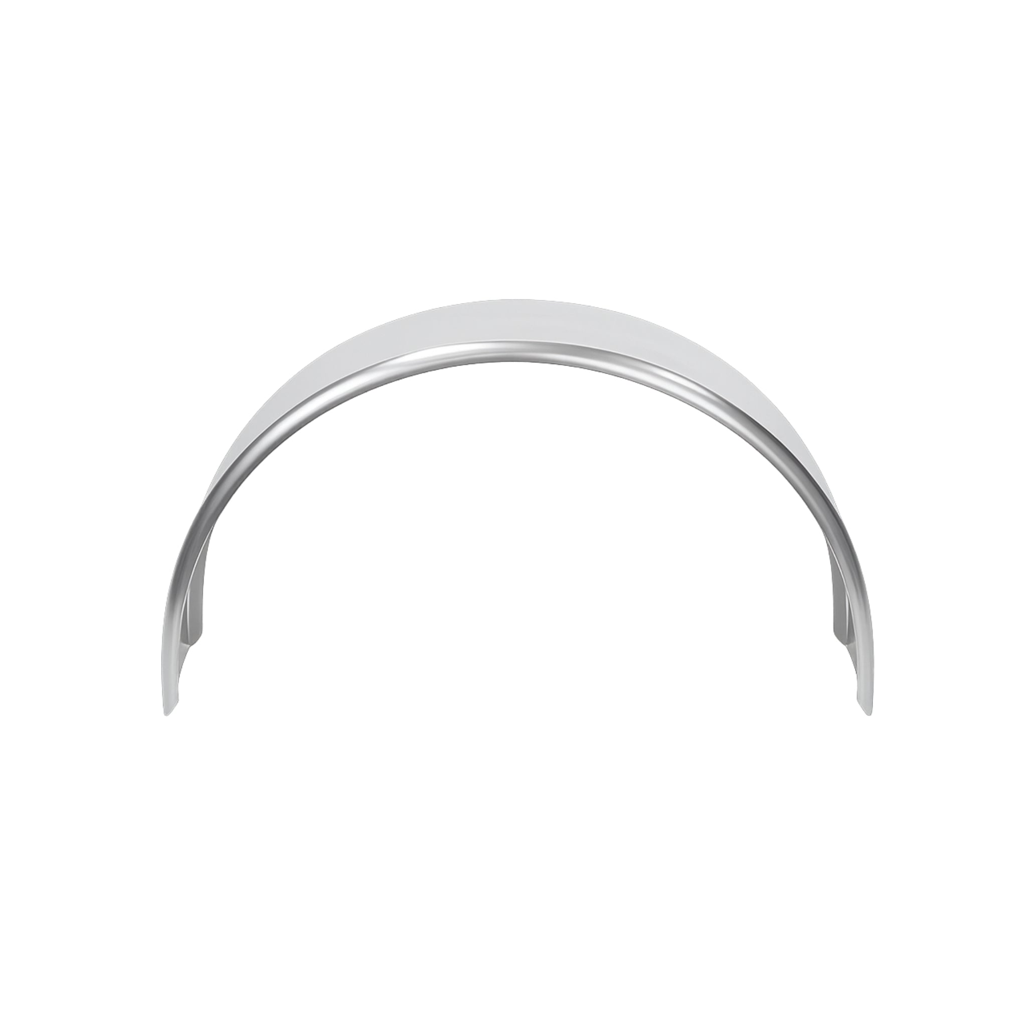 Single Axle Trailer Fender Smooth Aluminum Round Fender - 10" (W) X 34" (L) X 18" (H)