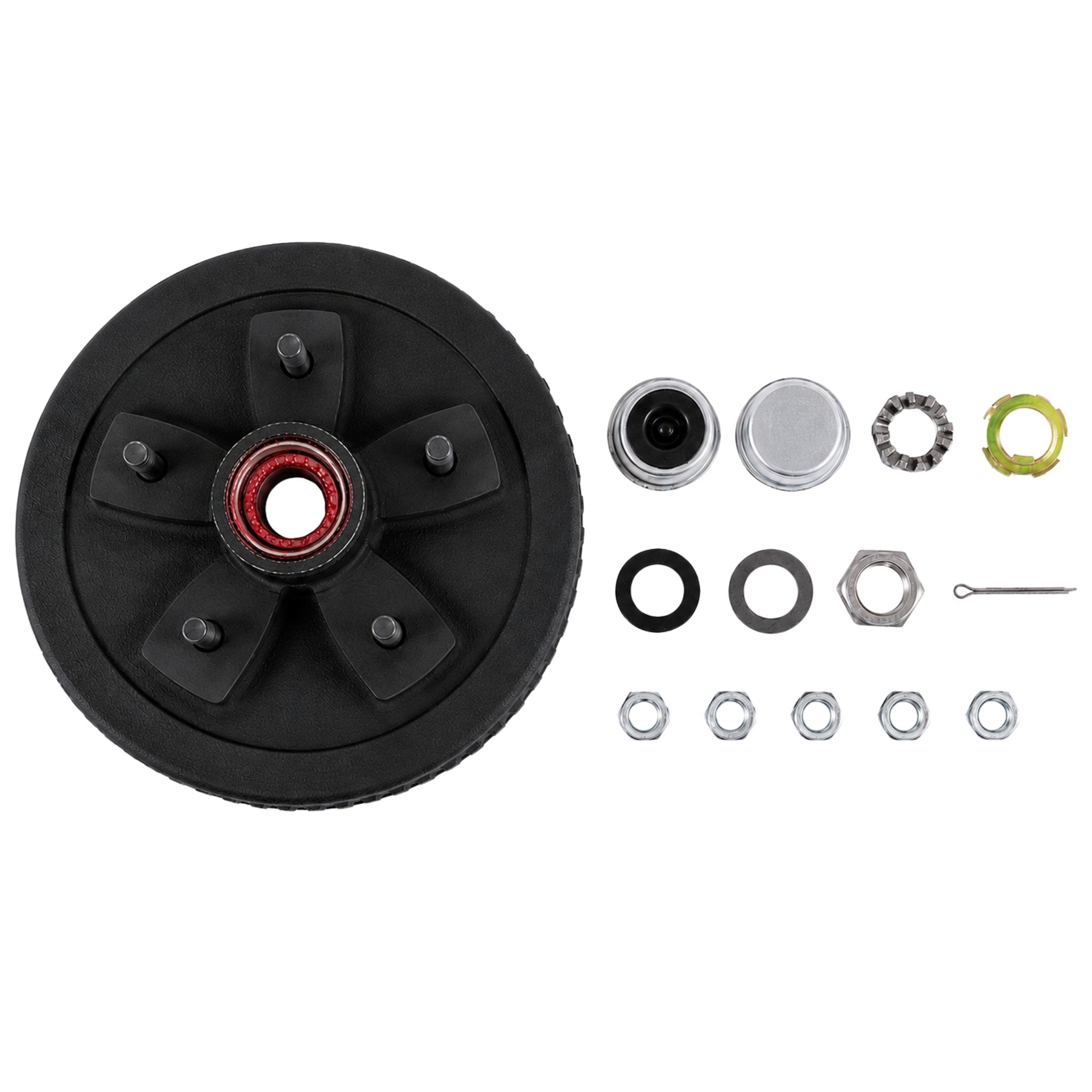 Trailer Hub/Drum Assembly for 3,500 lb Axle - 10" - 5 on 4-1/2" - Pre-Greased