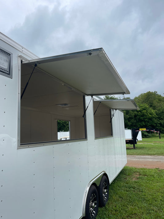 CARGO TRAILER VENDING WINDOW - NO GLASS W/ SHOCKS (36" X 72")