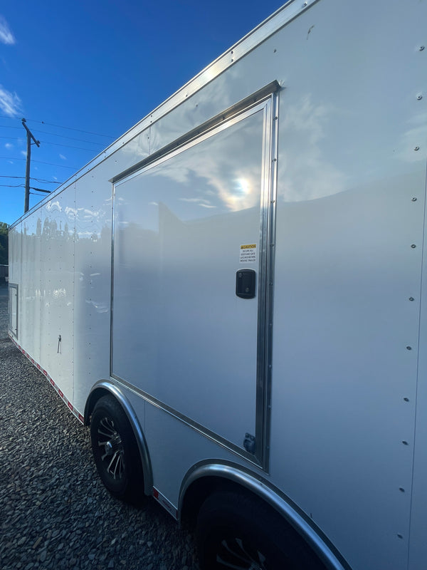 Cargo/Race Trailer Escape Door Assembly with Frame & RV Flush Lock - 4
