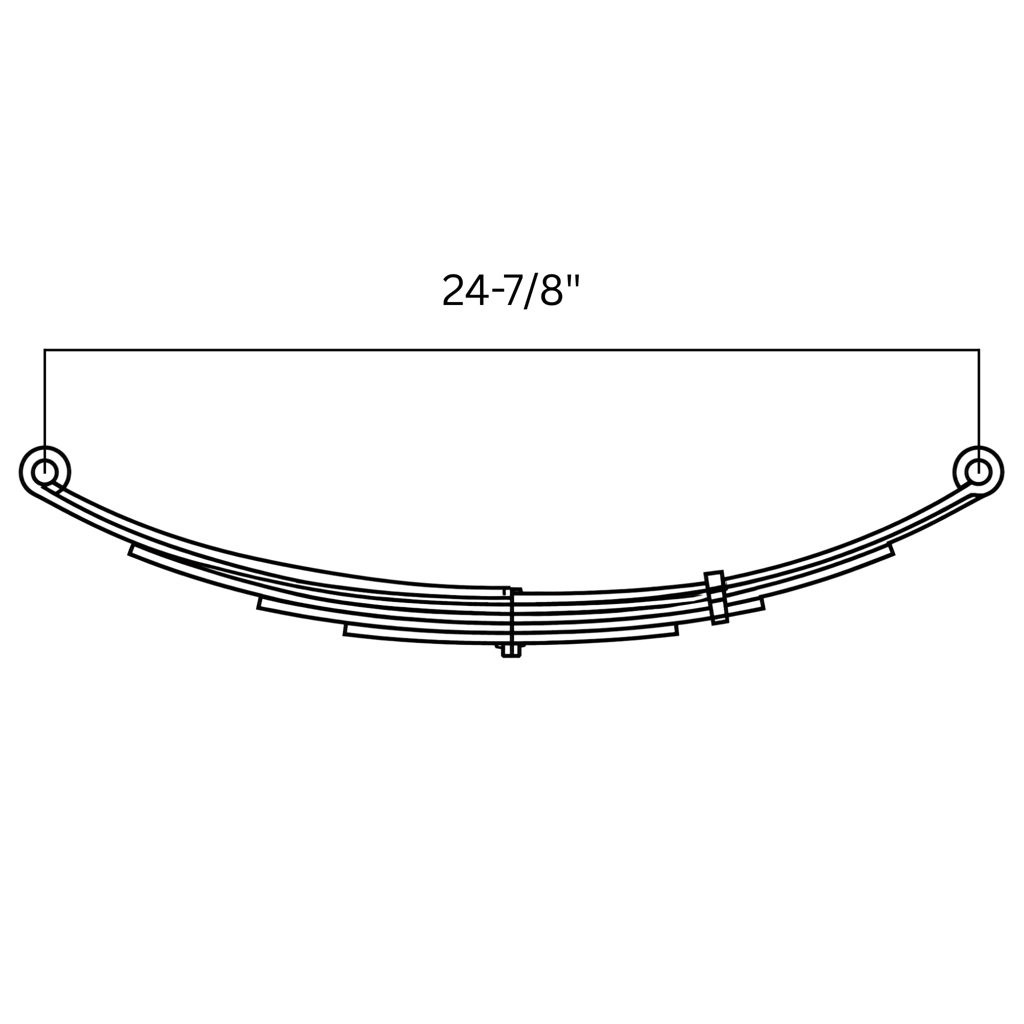 LIPPERT 7-Leaf Double Eye Leaf Spring For 8,000 lb Trailer Axles - 24-7/8 in. Long (72-100)