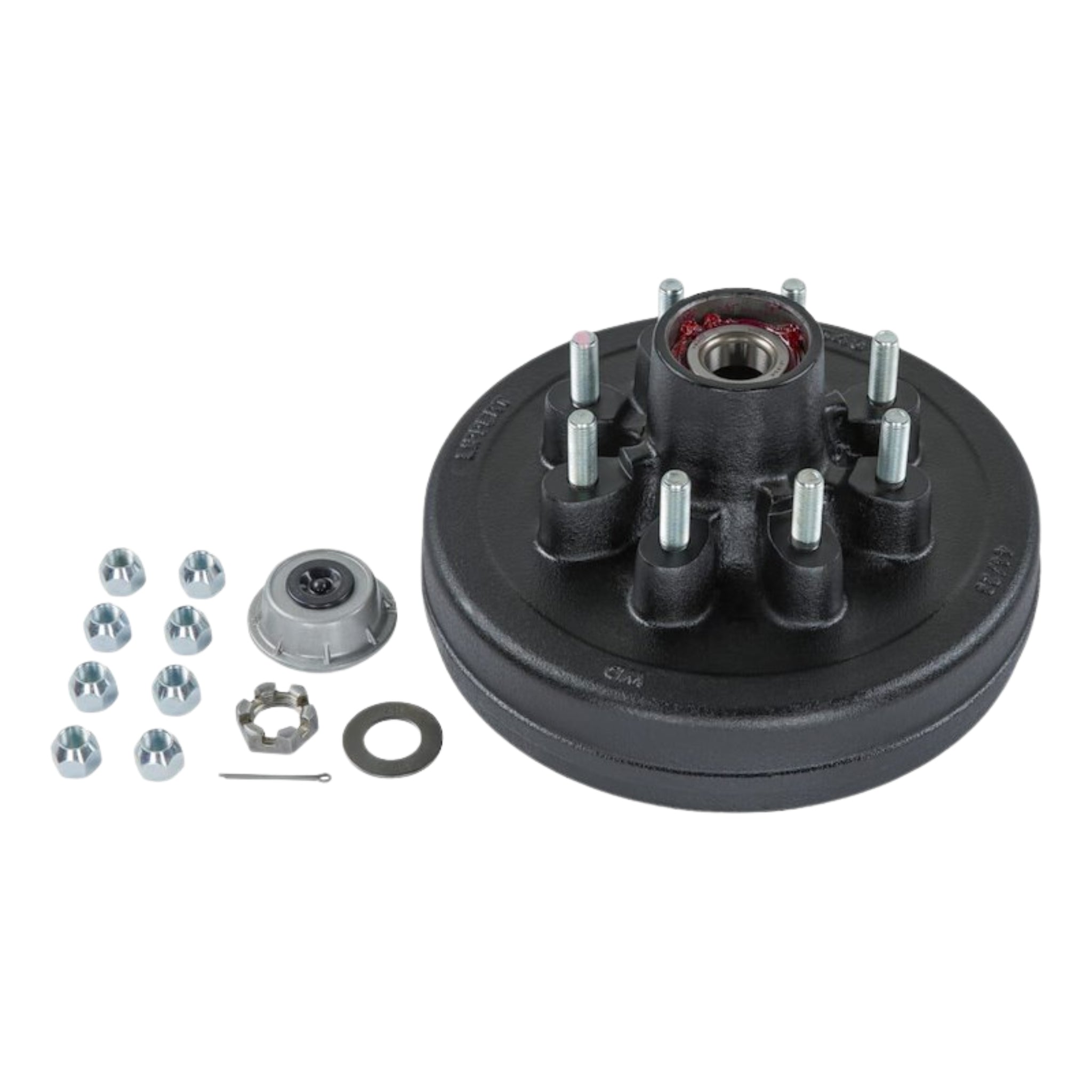 LIPPERT Trailer Hub/Drum Assembly for 7,000 lb Axle - 12" - 8 on 6-1/2" - 9/16 in. Studs - Pre-Greased