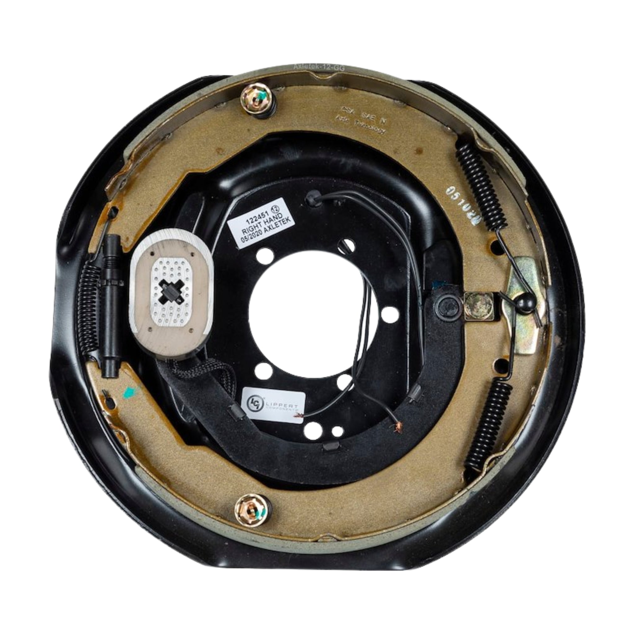 LIPPERT 5,200 - 7,000 lb Trailer Brake Assembly - 12 in. X 2 in. - Right Hand (Passenger Side) - Manual Adjust