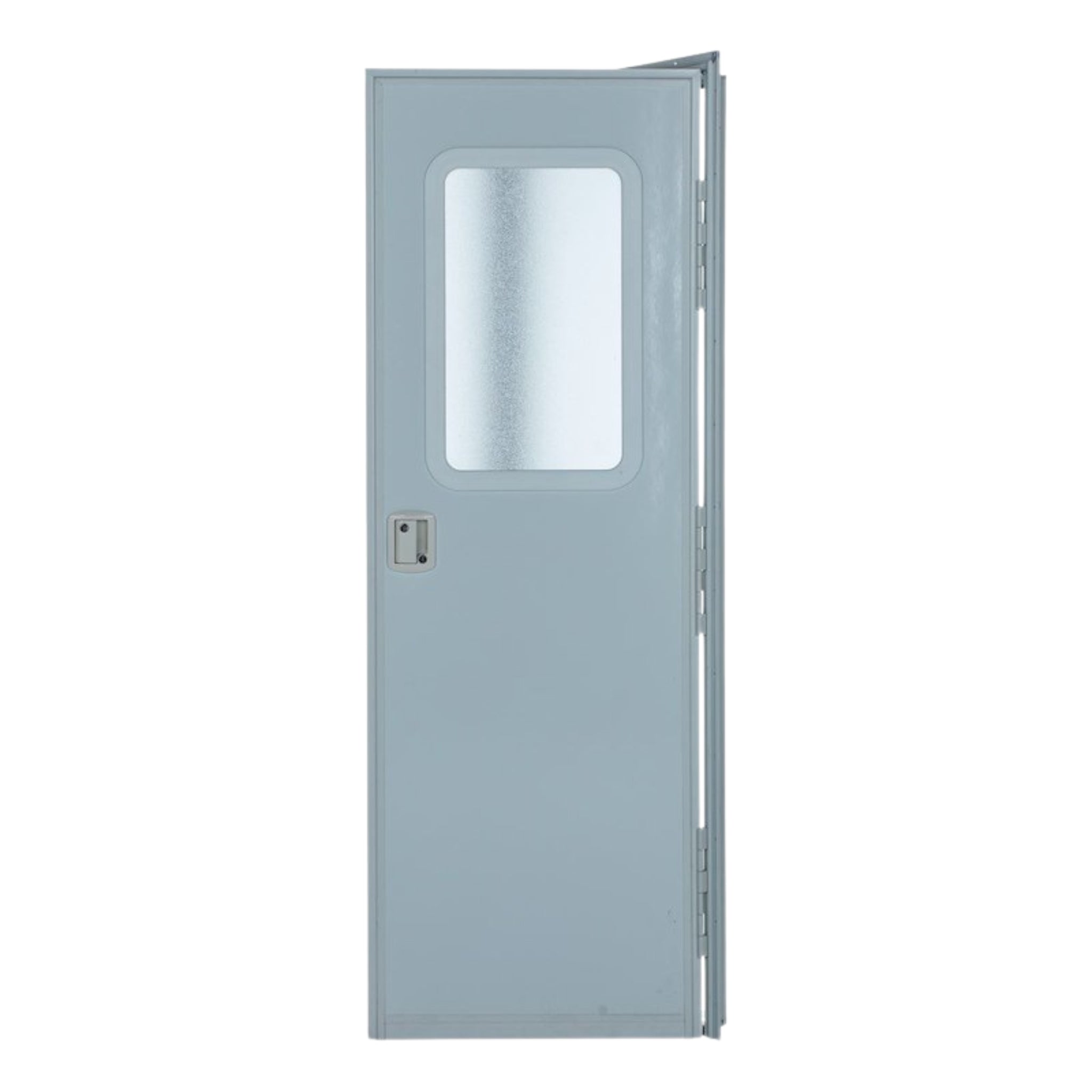 LIPPERT Cargo Trailer Side Door Assembly with Frame, RV Flush Lock & Window - 30" X 72" - White