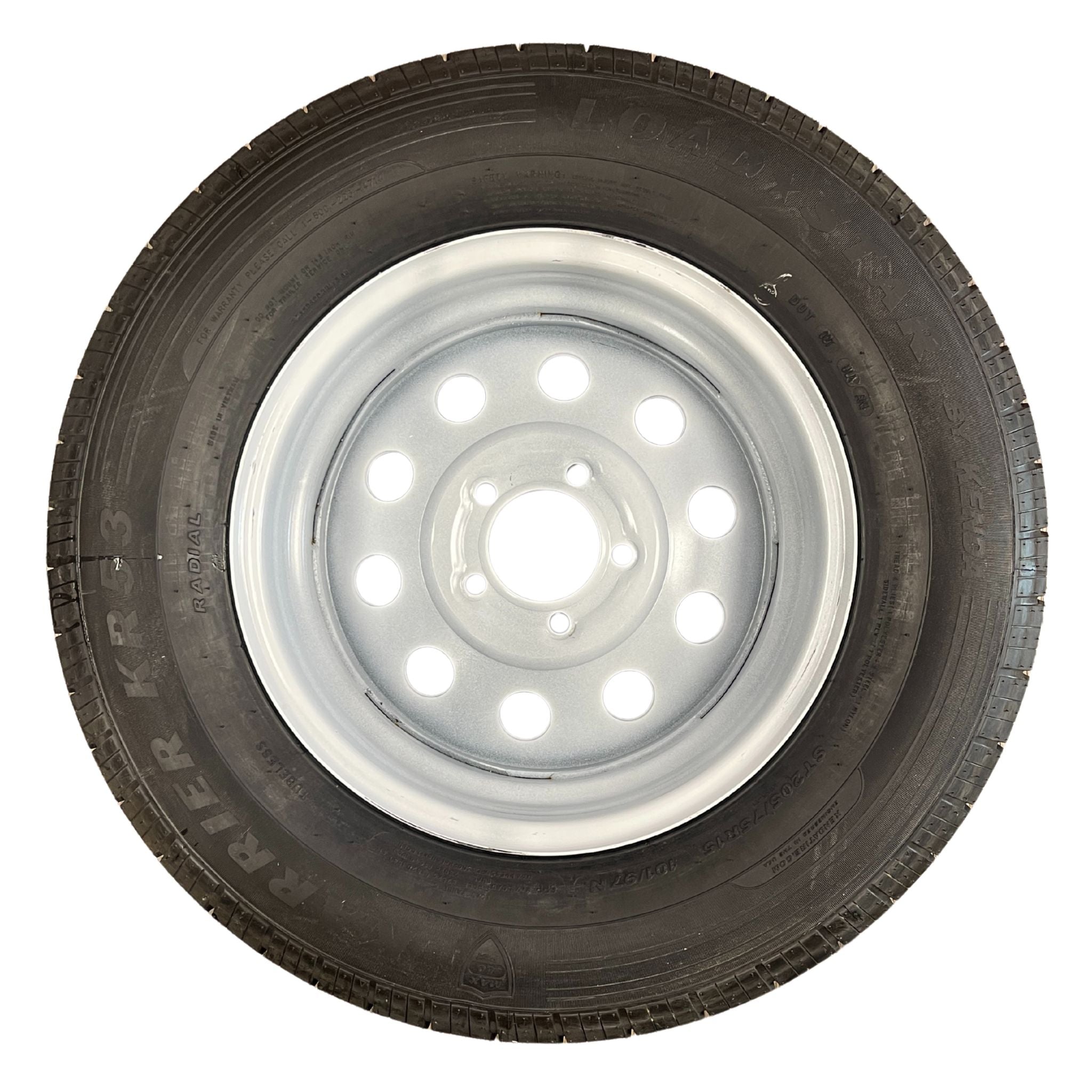 15" 6 Ply Radial Trailer Wheel & Tire - St 205/75R15 5-4.5" Lug