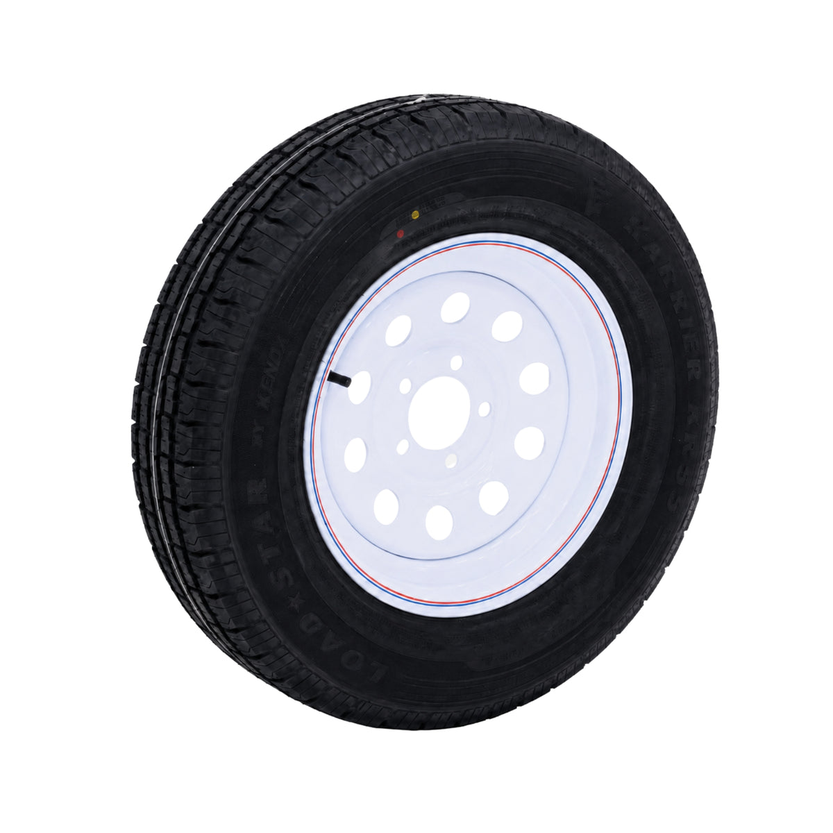 KENDA Loadstar 15" 6 Ply Radial Trailer Wheel & Tire - St 205/75R15 5-4.5" Lug - White