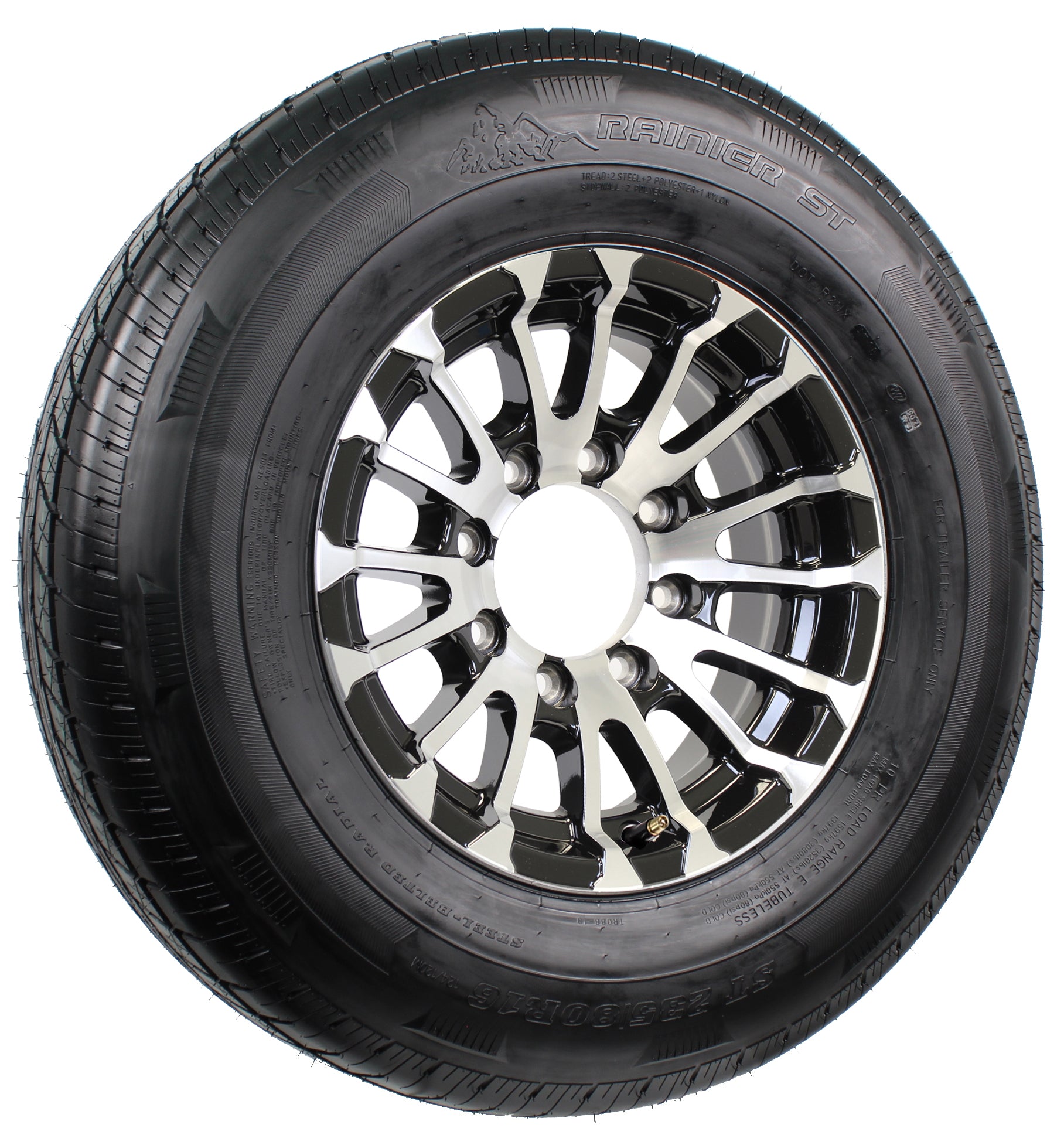 16" 10 Ply Radial Trailer Wheel & Tire - St 235/80R16 8-6.5" Lug