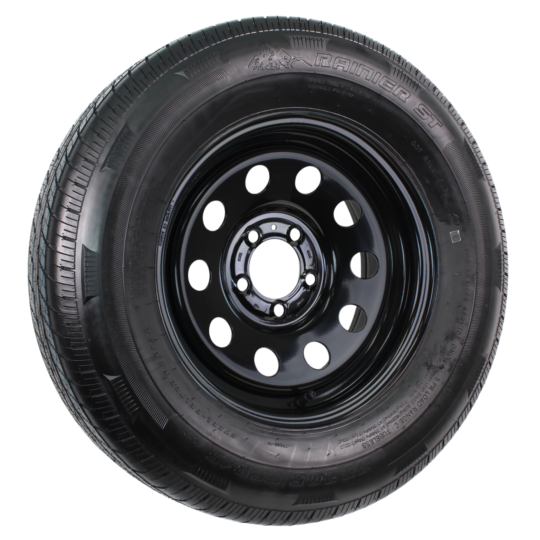 15" 6 Ply Radial Trailer Wheel & Tire - St 205/75R15 5-4.5" Lug