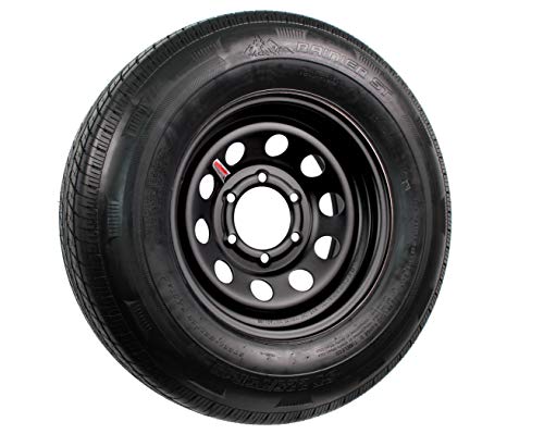 Rainier 16" 10 Ply Radial Trailer Wheel & Tire - St 235/80R16 8-6.5" Lug (Black Steel)