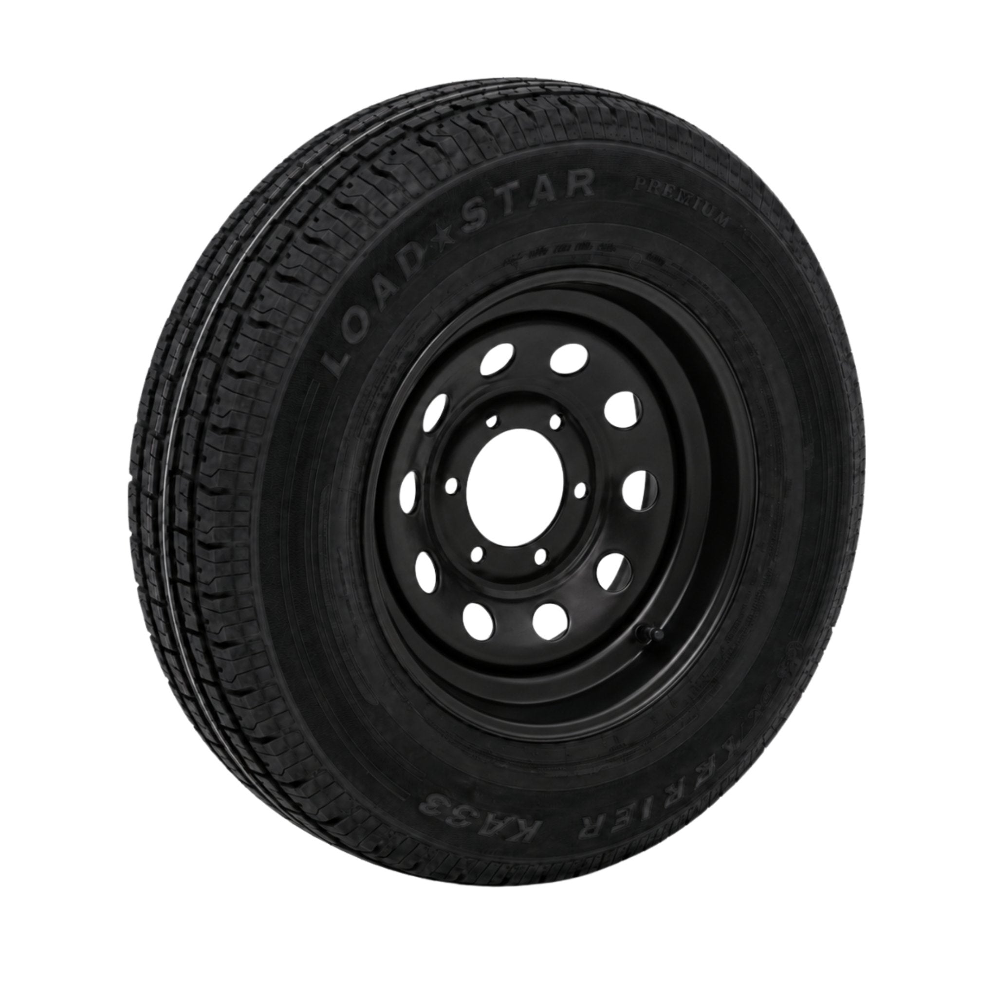 KENDA Loadstar 15" 8 Ply Radial Trailer Wheel & Tire - St 225/75R15 6-5.5" Lug - Black