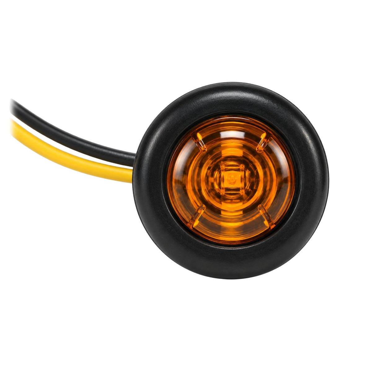 LED Trailer Light with Grommet - Marker/Clearance Light - Round - Amber (J-51-A)