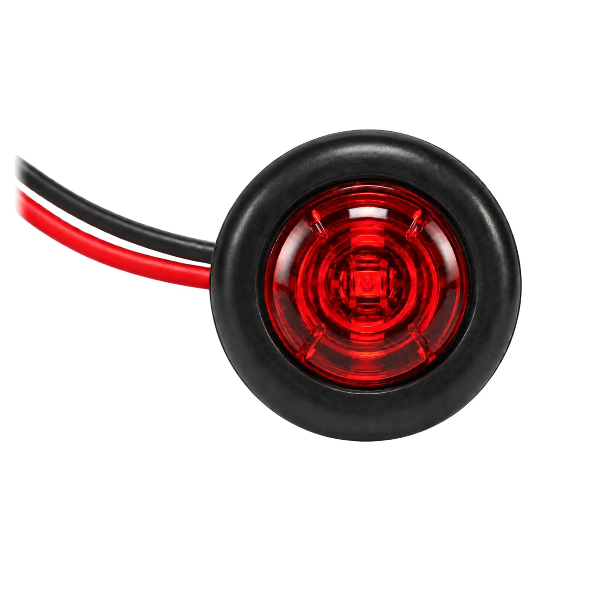 LED Trailer Light with Grommet - Marker/Clearance Light - Round - Red (J-51-R)