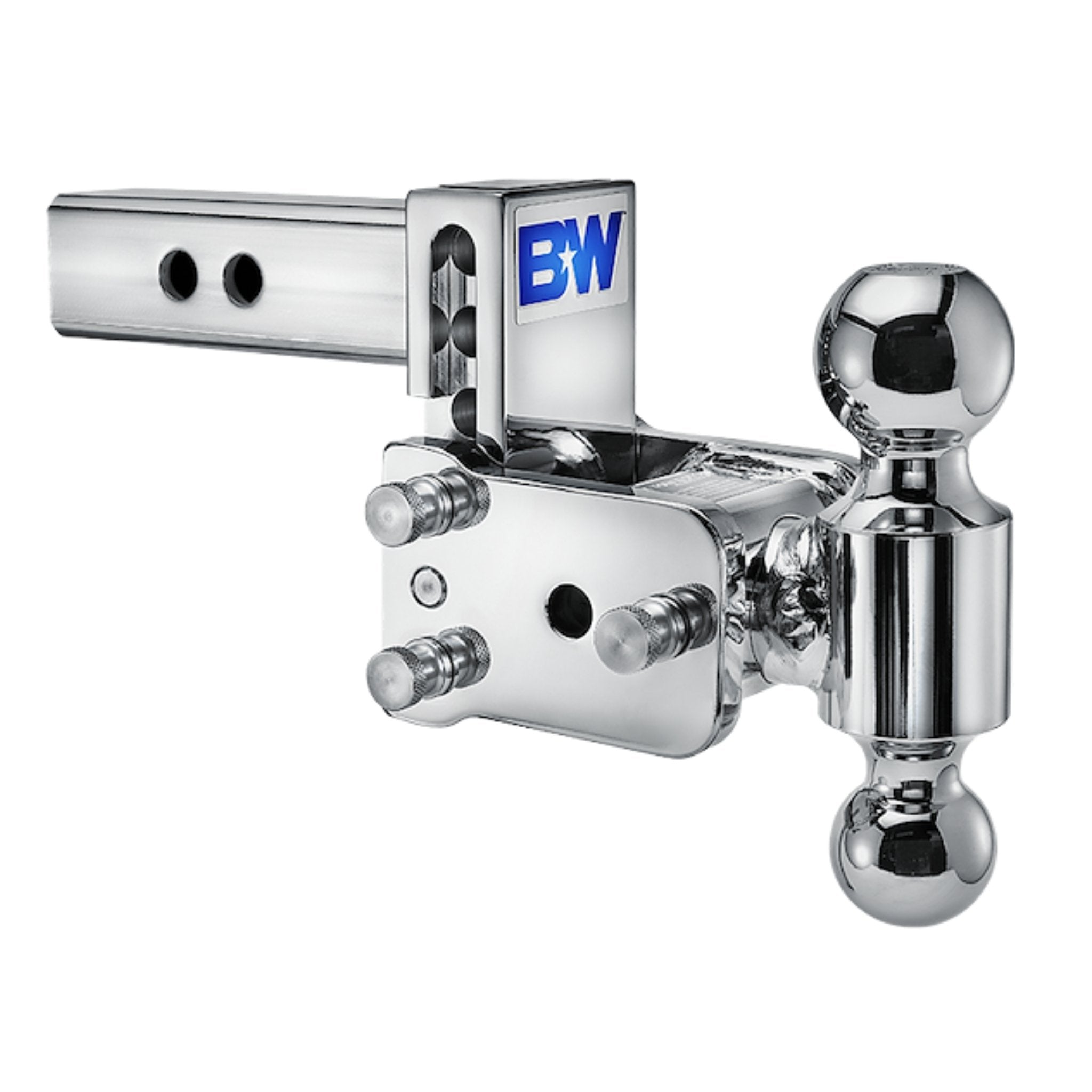 B&W Tow & Stow Dual-Ball Mount - 2 in. Shank - 3 in. Drop - 10,000 lb - Chrome - 2 in. / 2-5/16 in. Ball