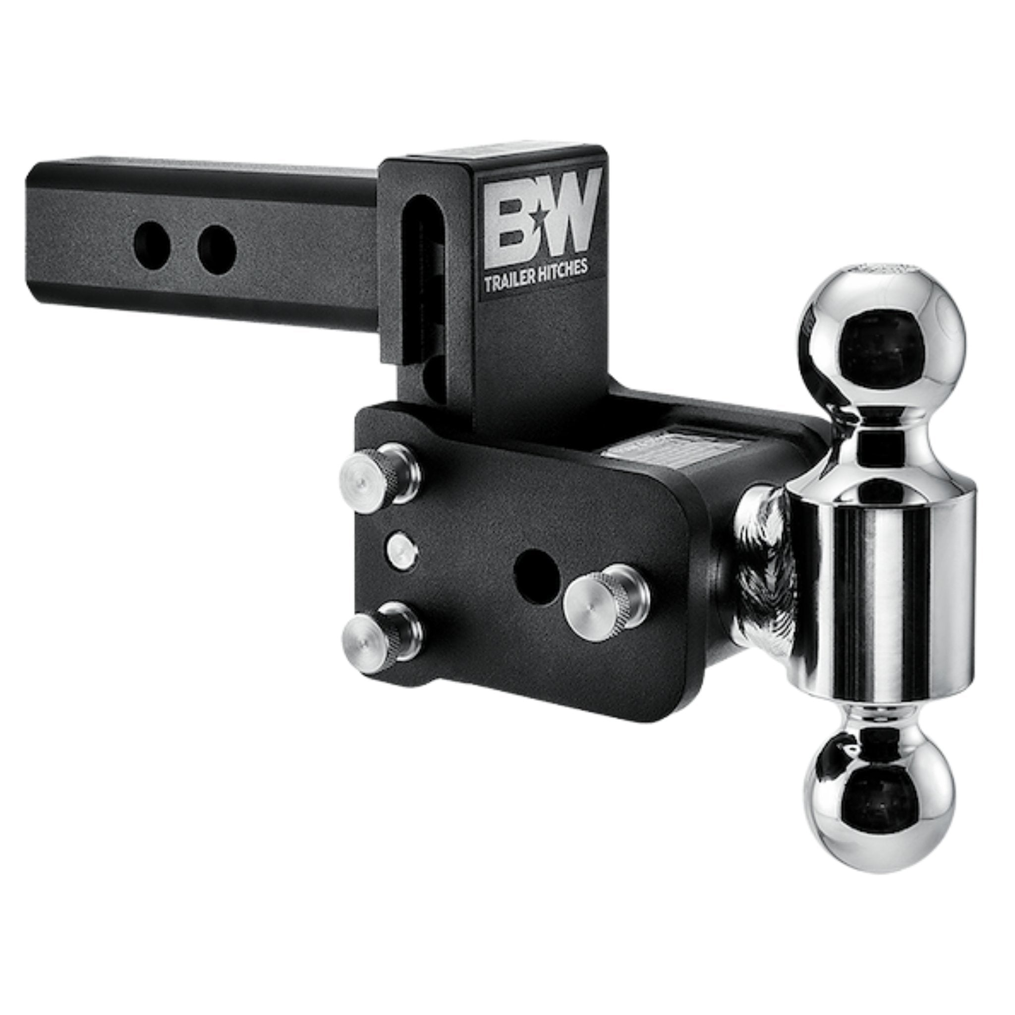 B&W Tow & Stow Dual-Ball Mount - 2 in. Shank - 3 in. Drop - 10,000 lb - Black - 1-7/8 in. / 2 in. Ball