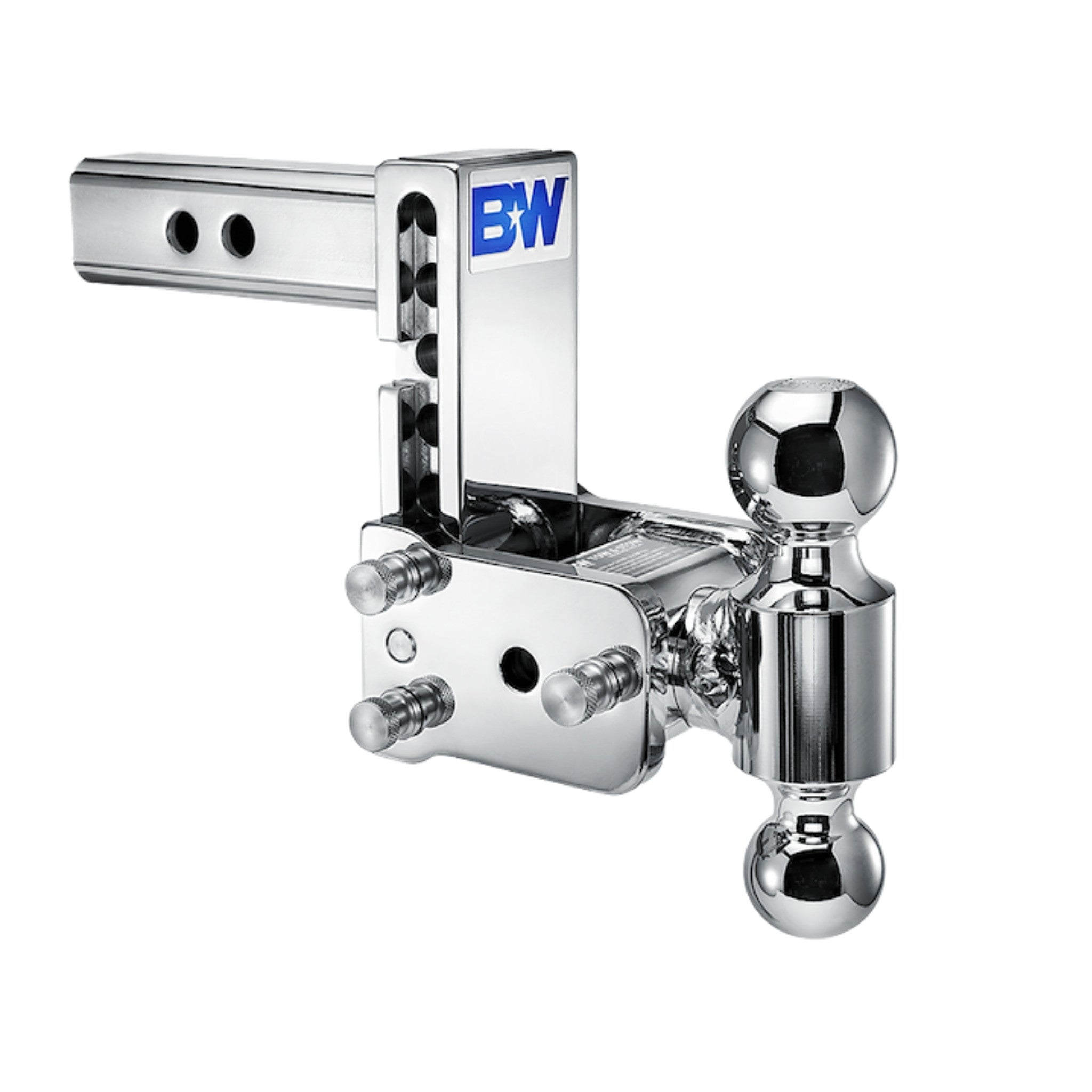 B&W Tow & Stow Dual-Ball Mount - 2 in. Shank - 5 in. Drop - 10,000 lb - Chrome - 2 in. / 2-5/16 in. Ball