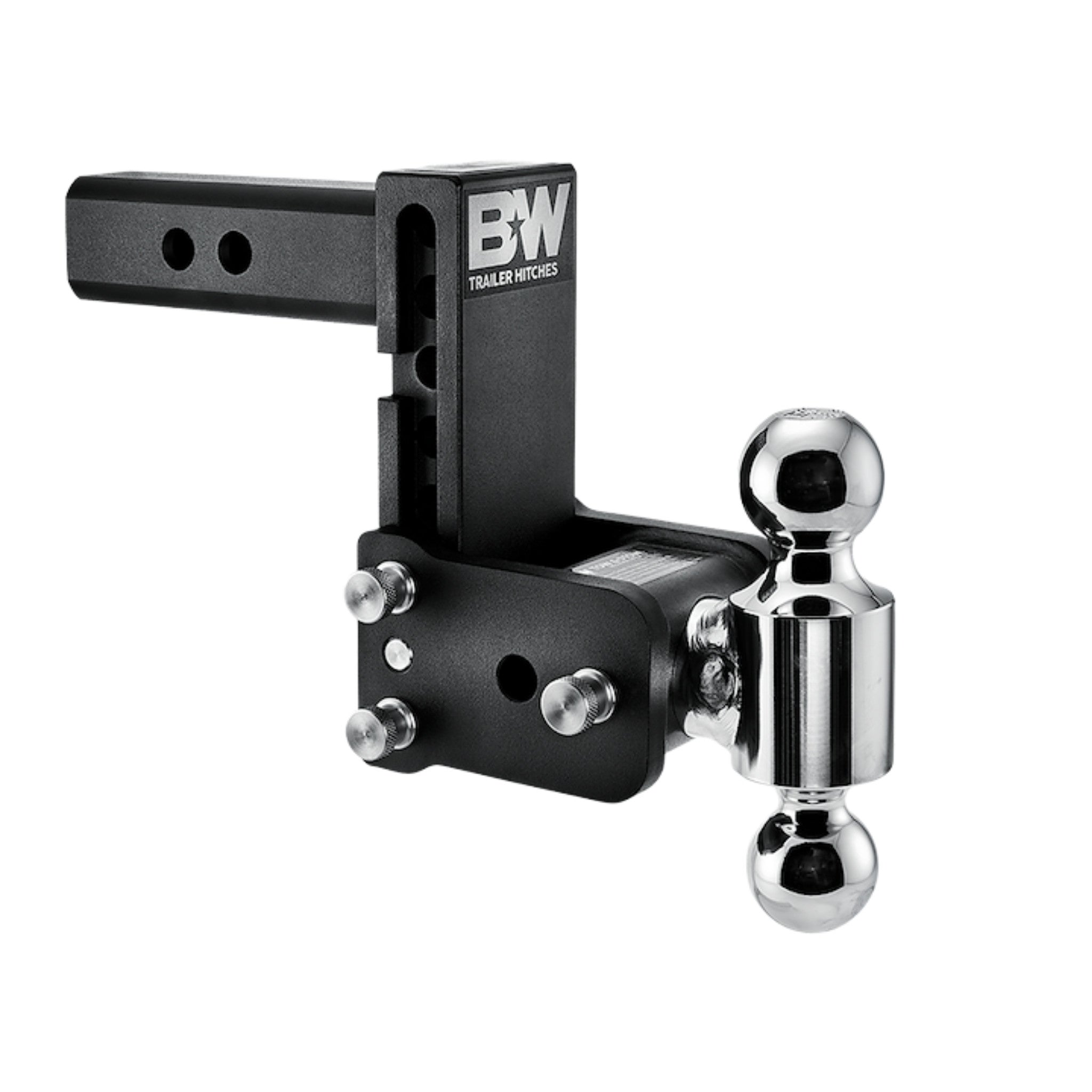 B&W Tow & Stow Dual-Ball Mount - 2 in. Shank - 5 in. Drop - 10,000 lb - Black - 1-7/8 in. / 2 in. Ball