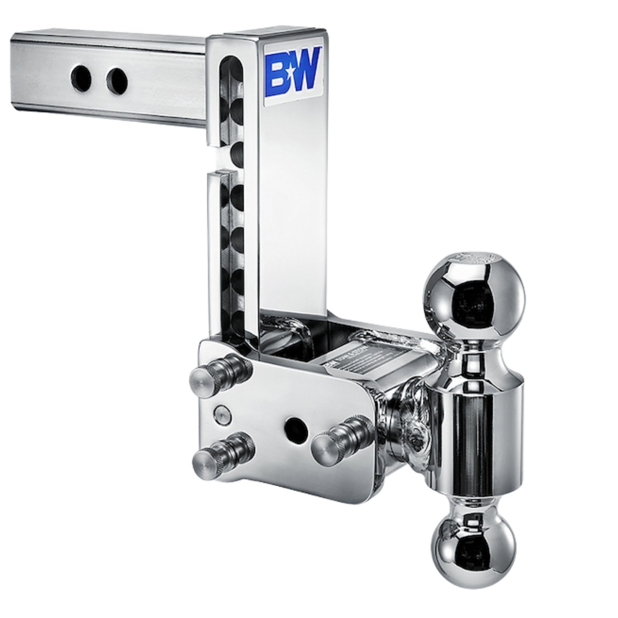 B&W Tow & Stow Dual-Ball Mount - 2 in. Shank - 7 in. Drop - 10,000 lb - Chrome - 2 in. / 2-5/16 in. Ball